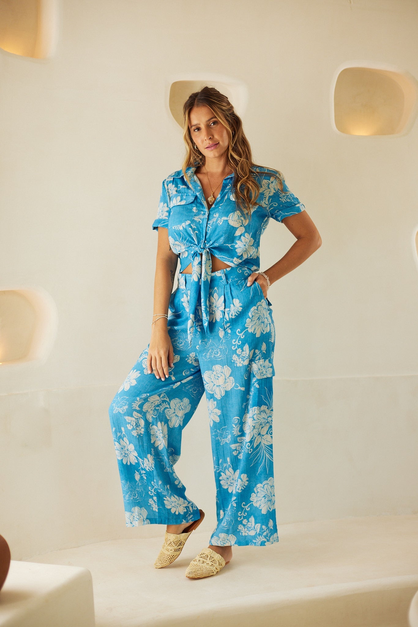 Blue Garden Top