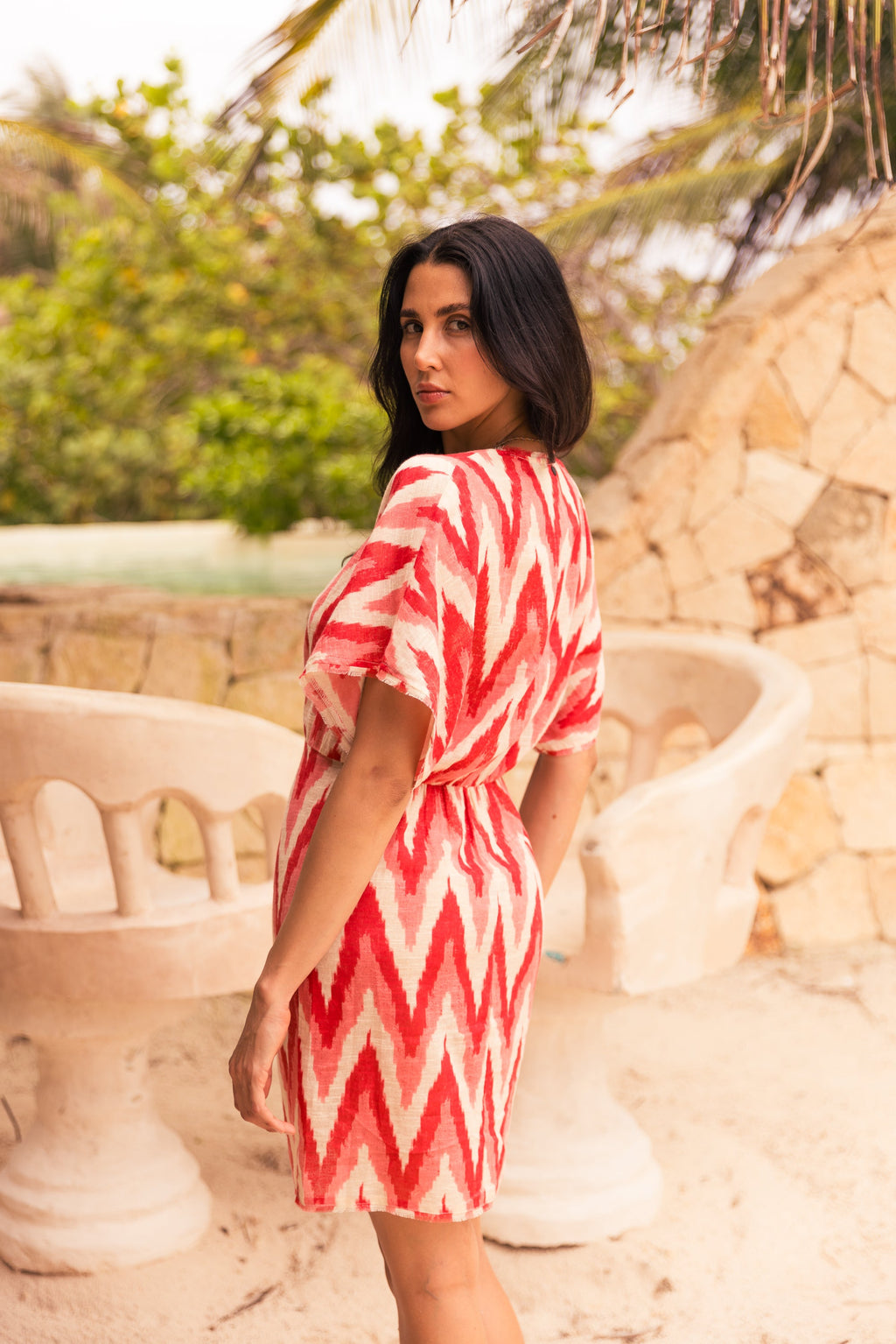 Red Sun Mini Dress