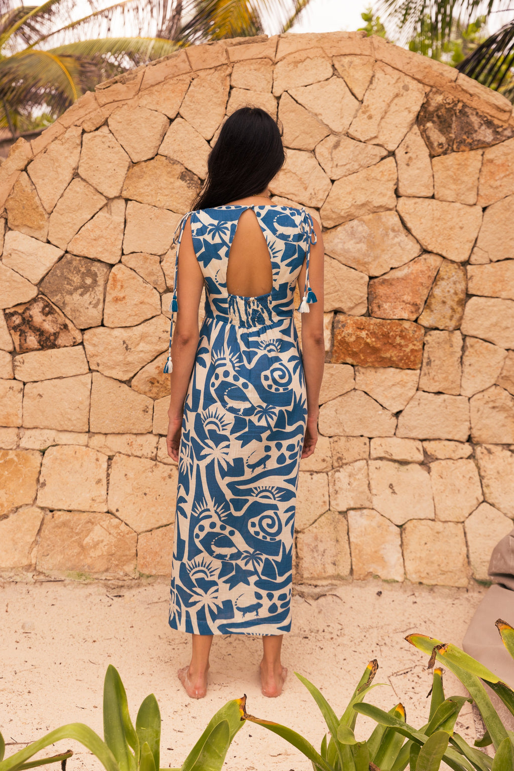 Miami Blues Midi Dress