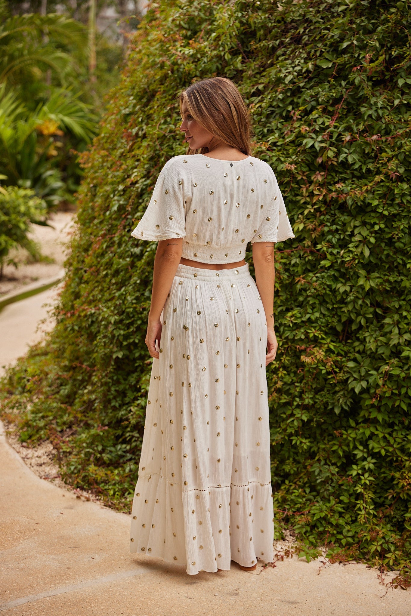 Sunshine Dot Maxi Skirt