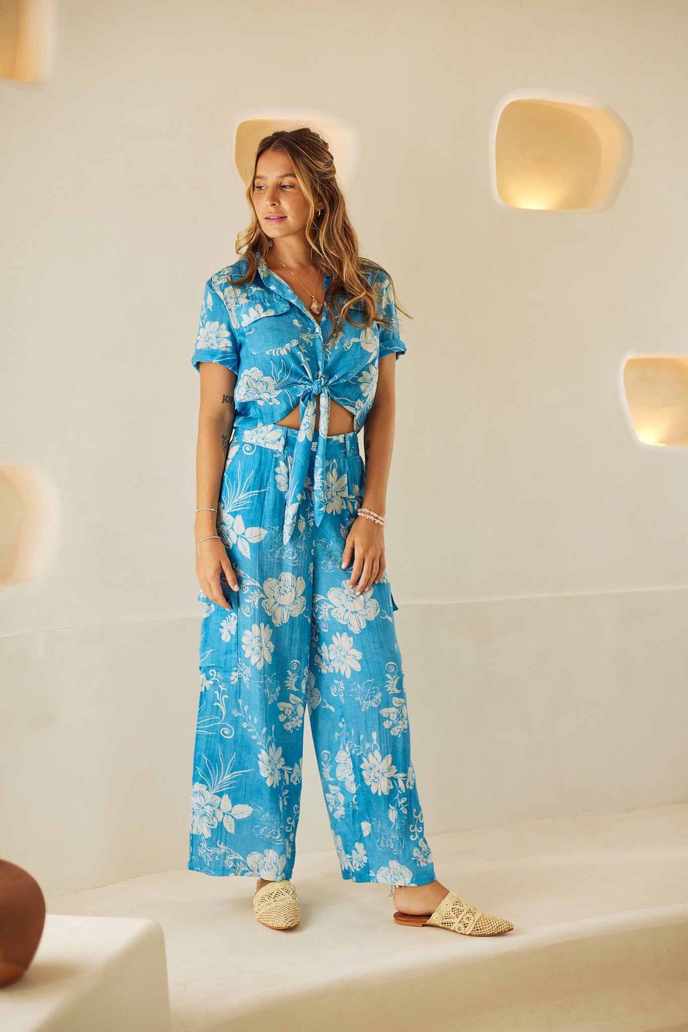Blue Garden Pants