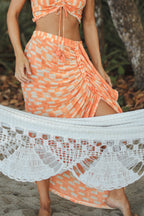 Sweet Orange Midi Skirt