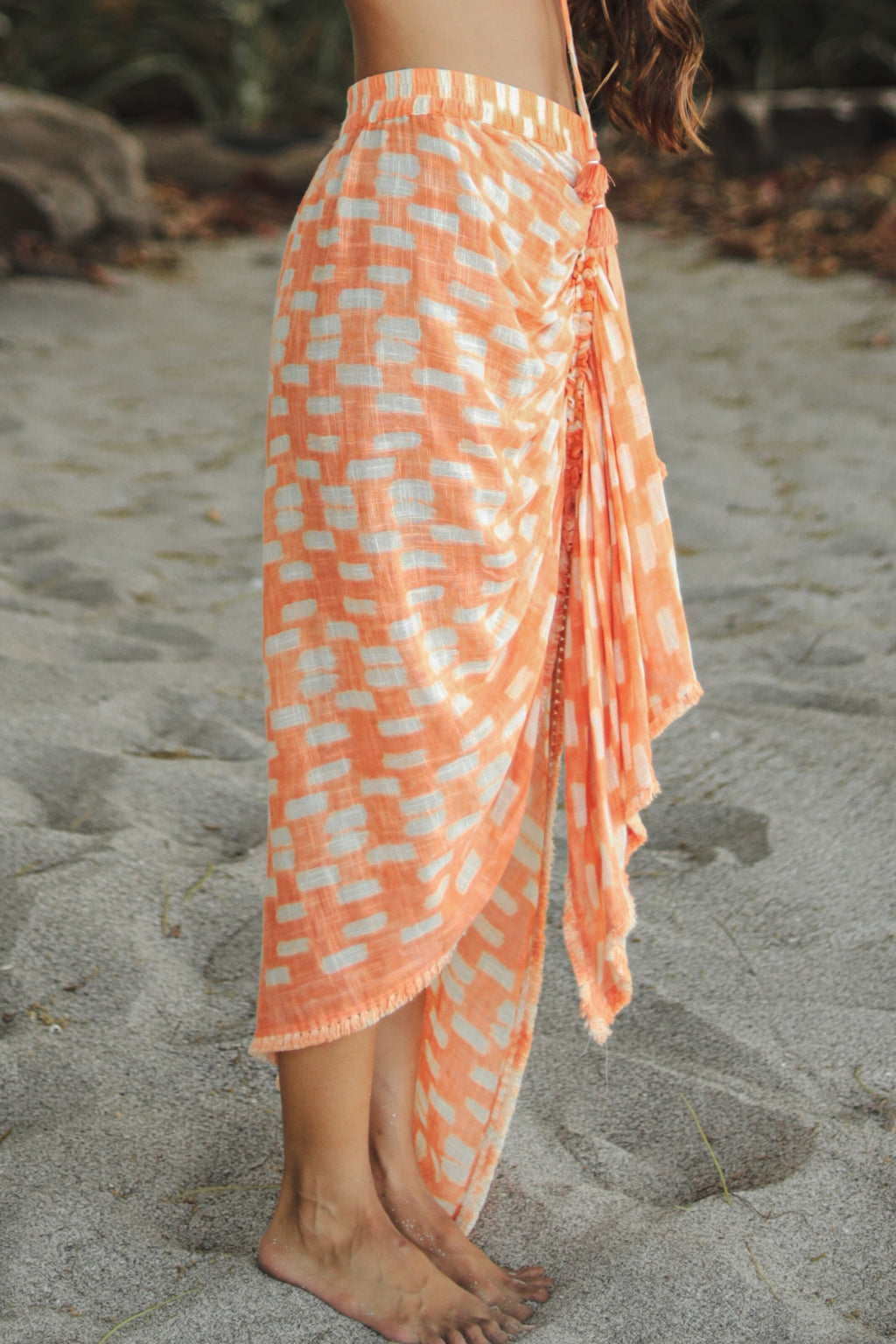 Sweet Orange Midi Skirt