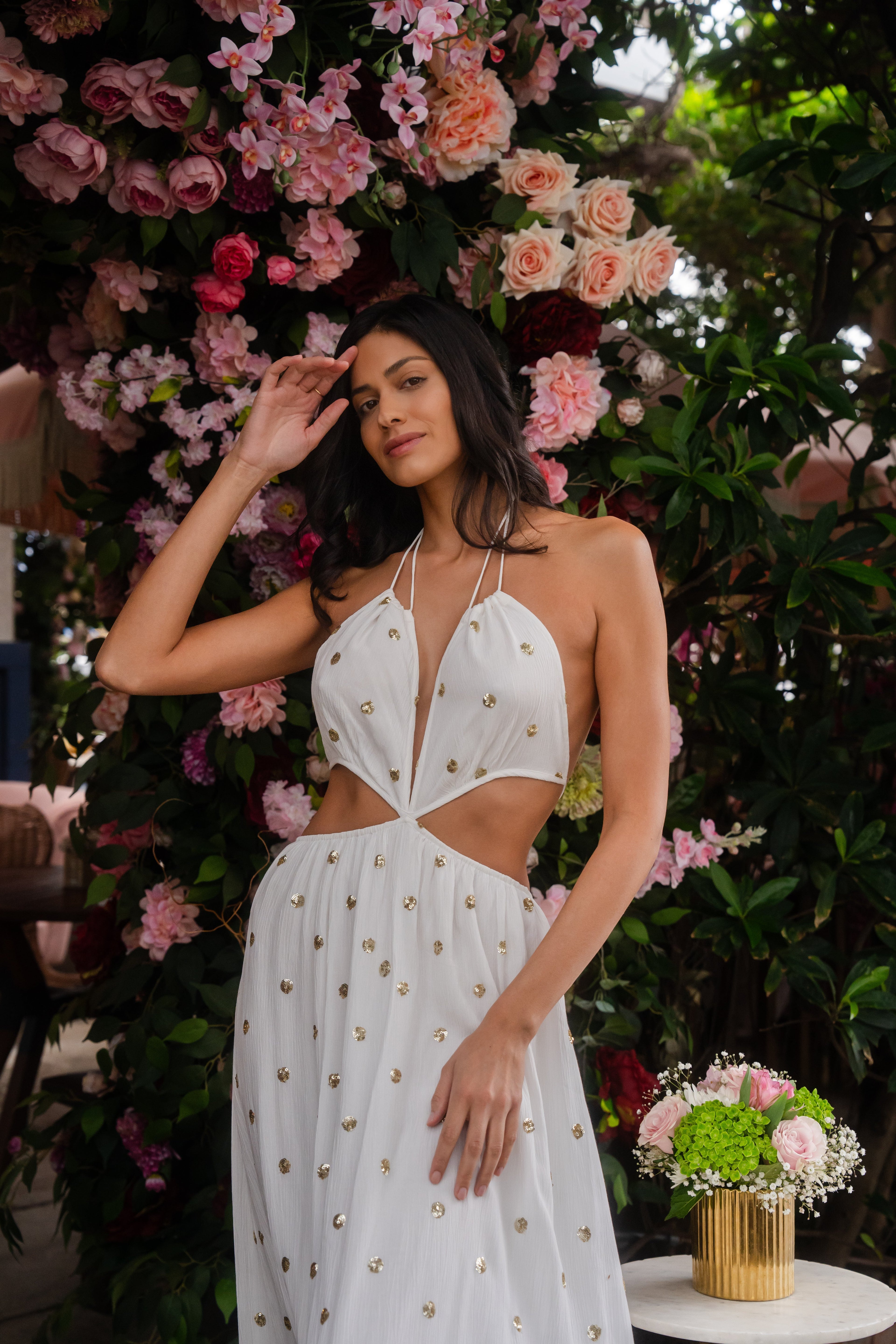 Sunshine Dot Maxi Dress