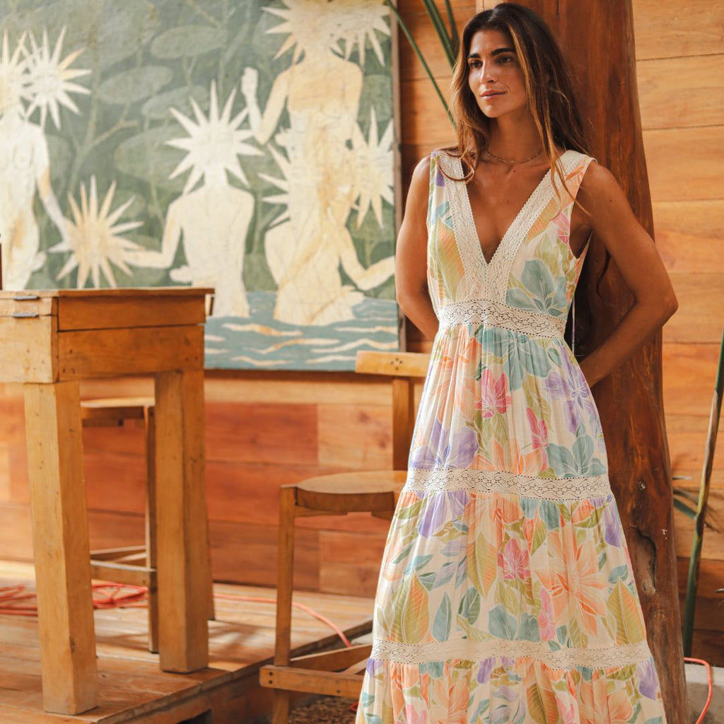 Glowing Bloom Maxi Dress