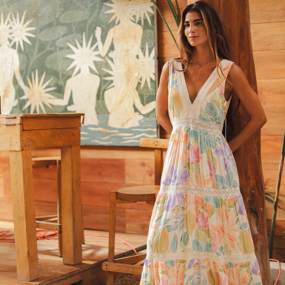Glowing Bloom Maxi Dress