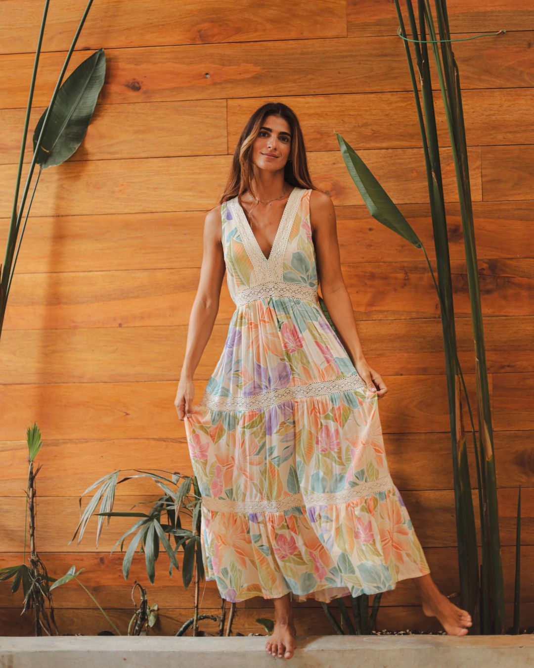 Glowing Bloom Maxi Dress