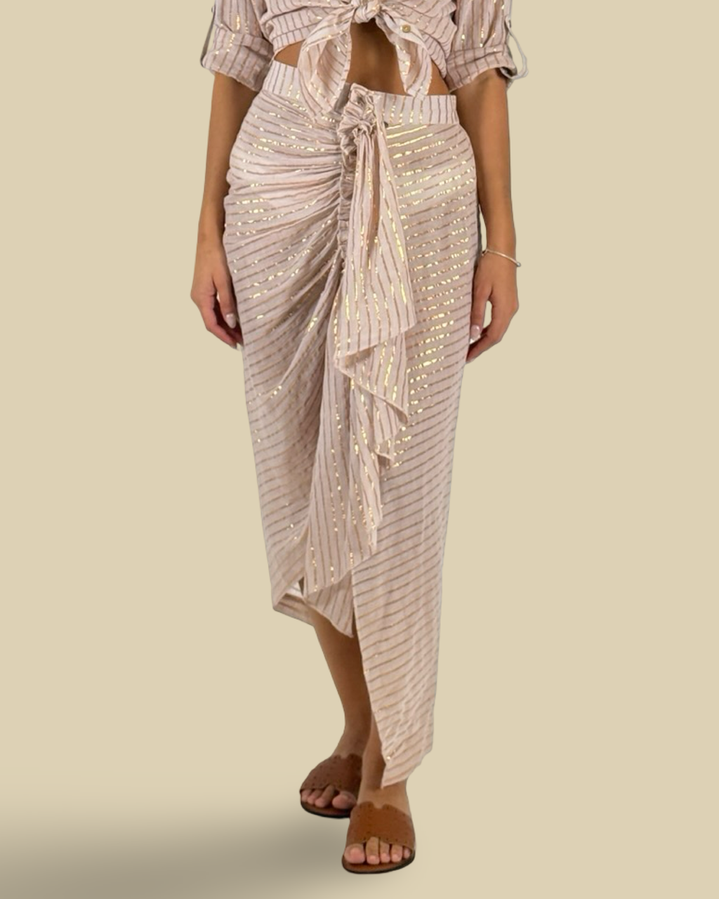Brillare Midi Skirt (Brown)