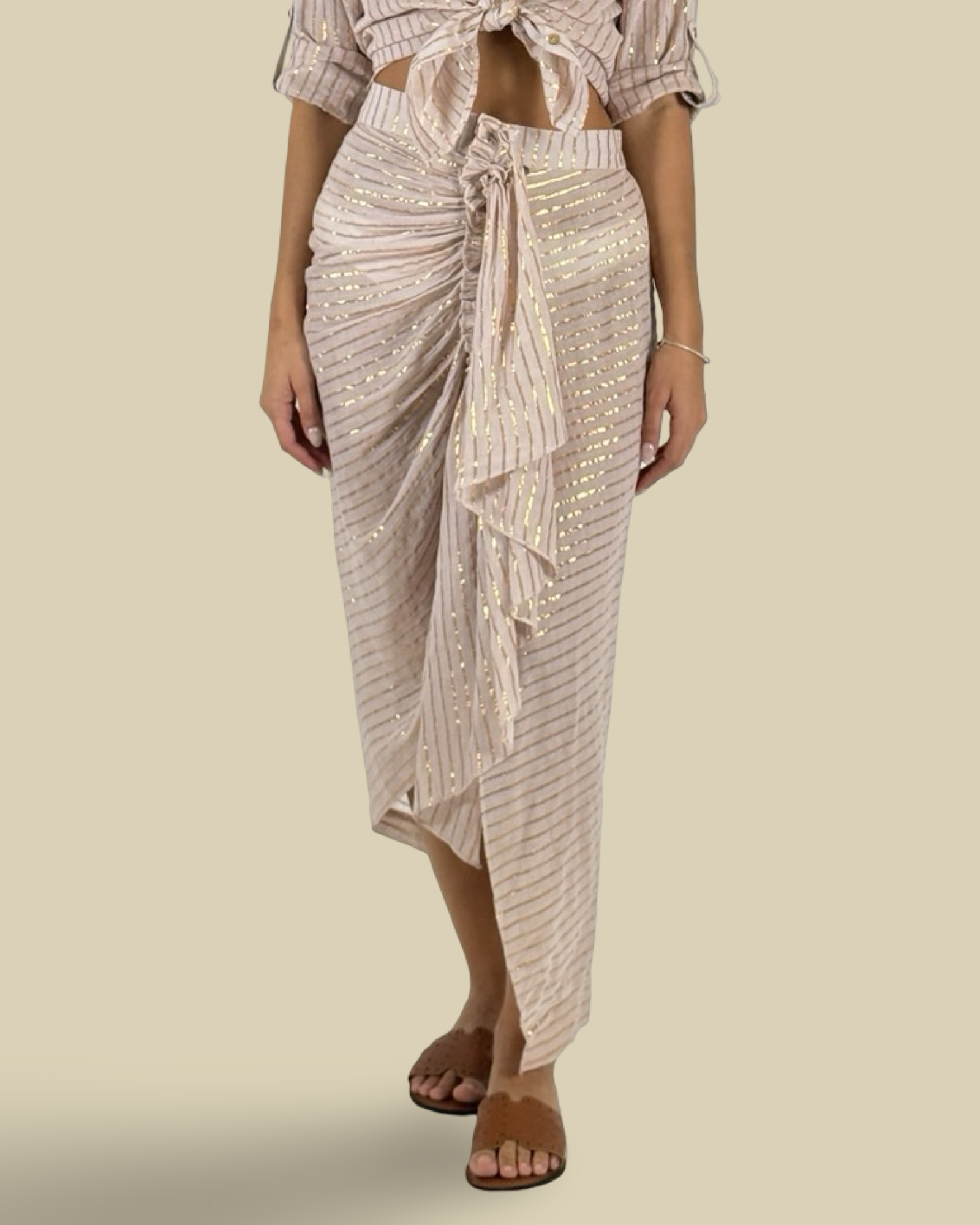 Brillare Midi Skirt (Brown)